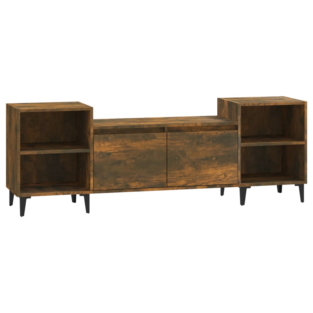 TV Cabinet Smoked Oak 160 x 35 x 55 cm Wood Based Panel