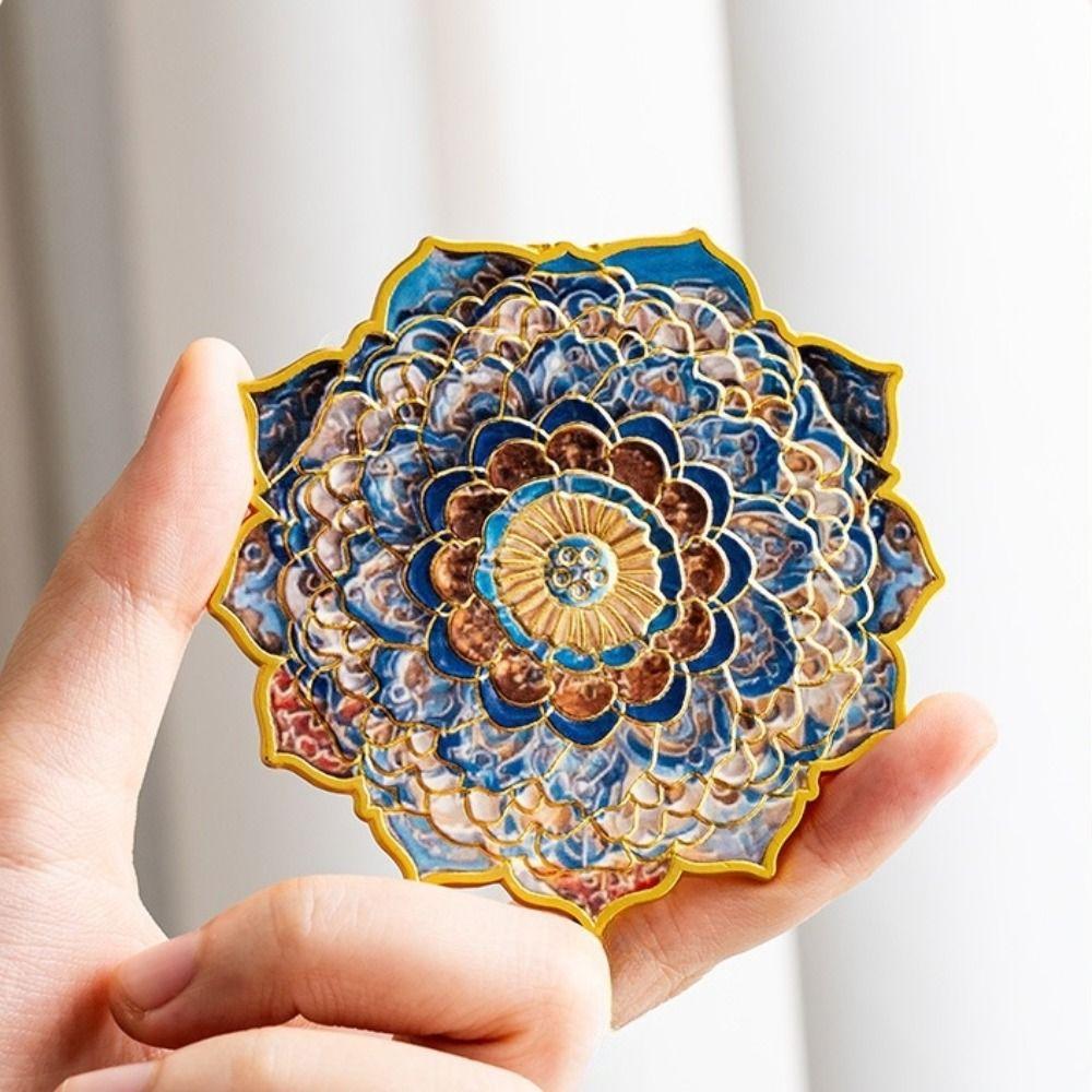 Медное 3D Зеркало для макияжа в виде цветка Изысканное винтажное зеркало Зеркало в китайском стиле Дуньхуан Унисекс