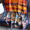 Sunset Pond Luxury Scarf Ring New Silk Scarf Long Large Size Travel Shawl Sunscreen