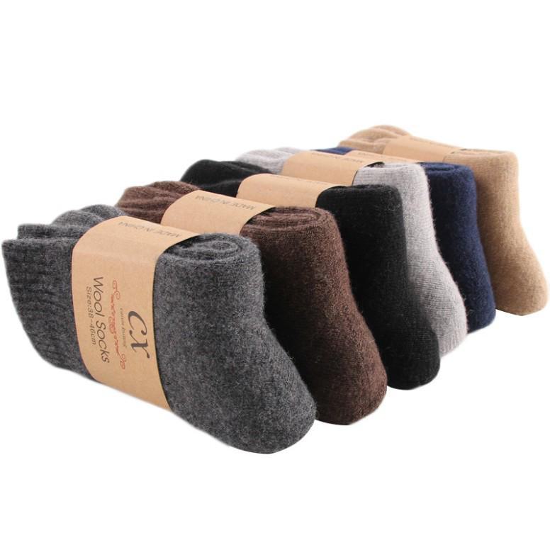 Men's Winter Wool & Cashmere Thick Terry Socks