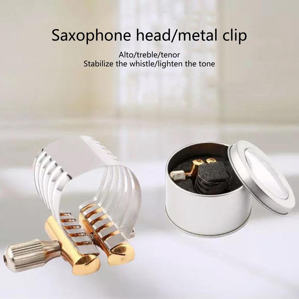 Stainless Alto/Tenor/Soprano Saxophone Mouthpiece Ligature Profession Alto Saxophone Mouthpiece Ligature Clip Durable