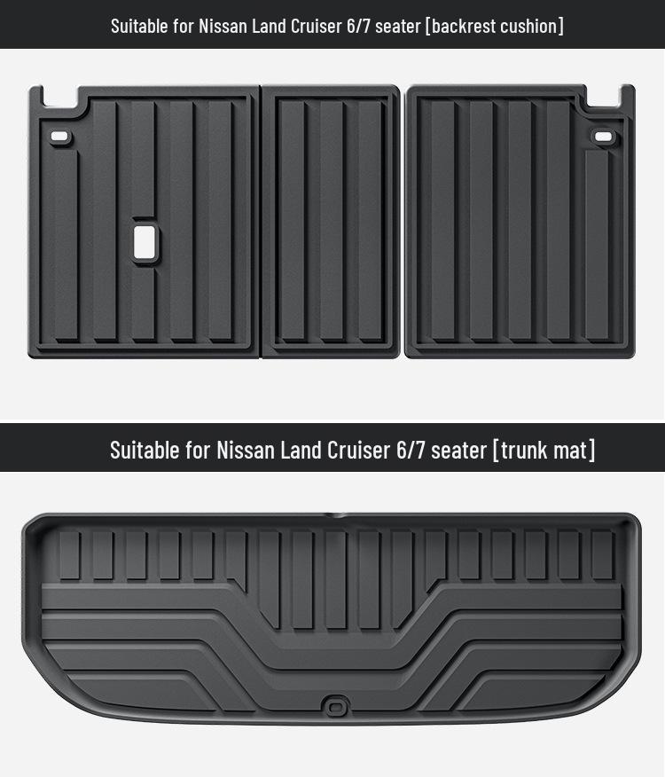 Напольные коврики из ТПЭ для 24 моделей Nissan Land Cruiser - Индивидуальные коврики для салона, багажника и спинок сидений