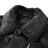 New Winter Men's Fur Collar Detachable Leather Jacket Thickened Lapel Leather Jacket for Men