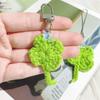 Four Leaf Clover Lucky Keychain Creative Knitted Clover Keychain Exquisite Backpack Decoration Accessories Gifts
