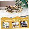 Латунная скульптура краба Краб Краб Украшение Новая мини-фигурка краба Главная