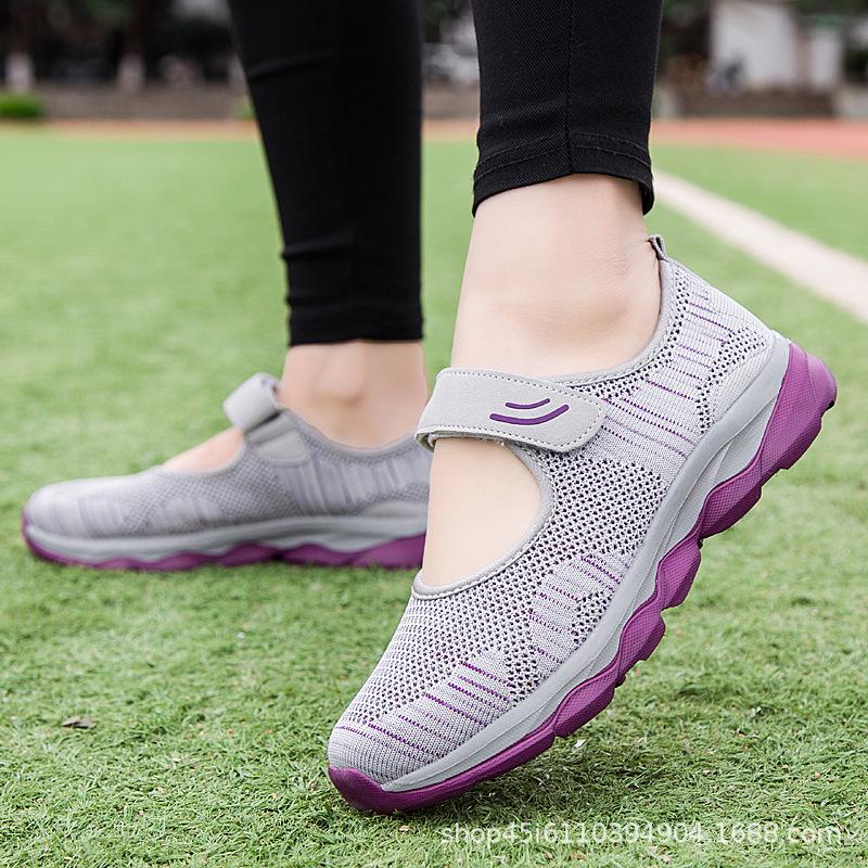 Women'S Single Shoes, Middle-Aged Cloth Shoes, Mother'S Shoes, Hollow Breathable Old Beijing Cloth Shoes