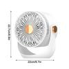 Портативный мини-вентилятор, 3 скорости, с ночным освещением, вращение на 360°, зарядка через USB, тихий вентилятор - тихий портативный настольный вентилятор для дома, спальни