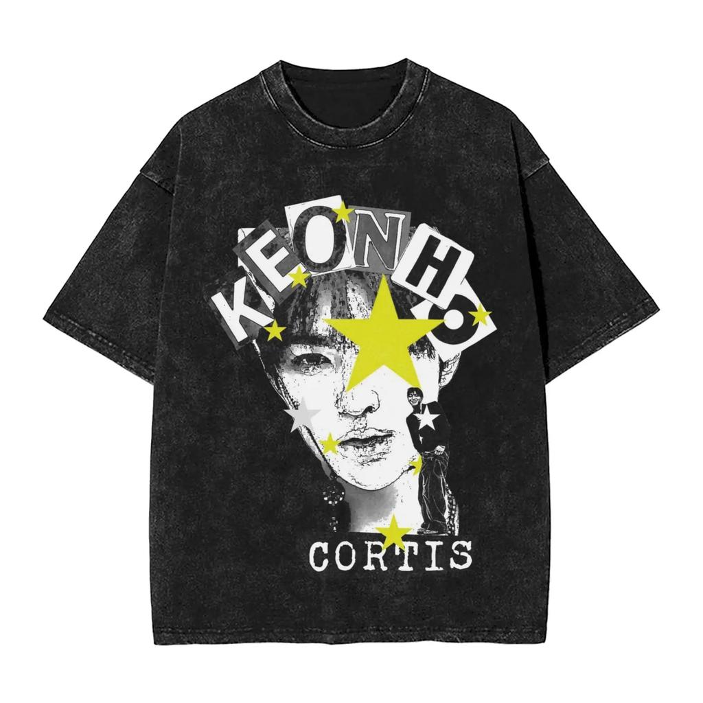 2026 Kpop Мальчиковая Группа Cortis James Выстиранные Футболки Уличная Одежда Винтажные Футболки Футболка Мужчины Женщины Хлопок Харадзюку Графический Принт