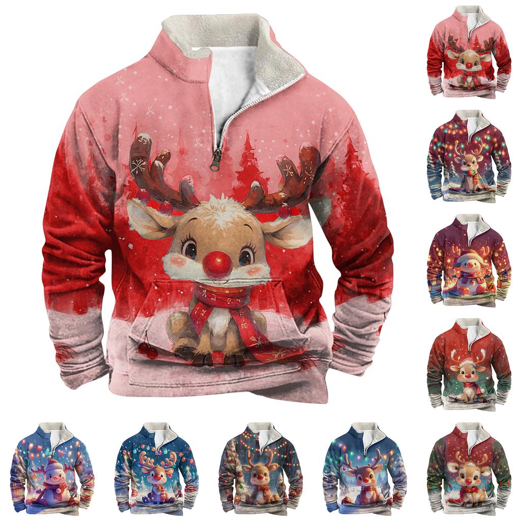 Spring And Men's Standing Collar Sweatshirt Is Outdoor Casual Sweaters Tops