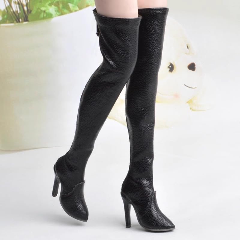 Аксессуары для тела TBLeague Нормальный размер ноги Для женщин Сексуальная красота мода Сентябрь 2024 последние характеристики Все черные Сапоги на высоком каблуке