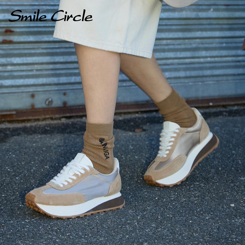 Модные женские кроссовки на шнуровке, высокие кроссовки, удобные повседневные туфли с толстой подошвой