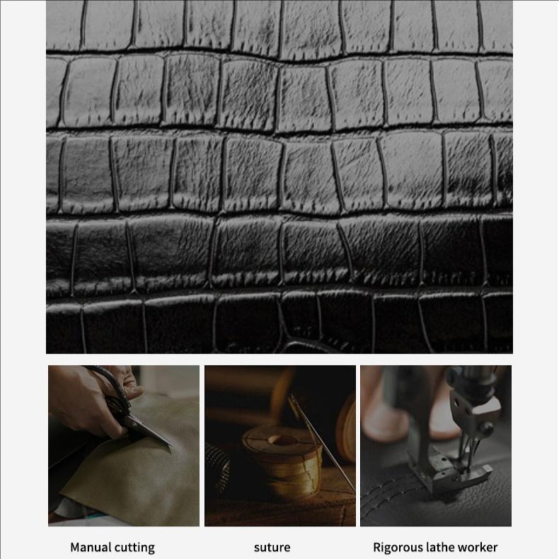 Роскошная черная сумка-тоут из коровьей кожи с тиснением под крокодила – Элегантная и практичная для путешествий