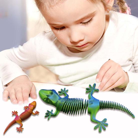 3D-печатная фигурка ящерицы, подвижные суставы, фигурка геккона, шарнирная модель животного, игрушка для домашнего офиса, книжная полка