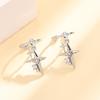 Вспышка Алмаз Квадратная Четырехместная Звезда Серьги Клипса Без Пирсинга Ушей Женская Холодный Ветер Крест Звезда Тренд Крест Ухо Косточка Клипса Мужская