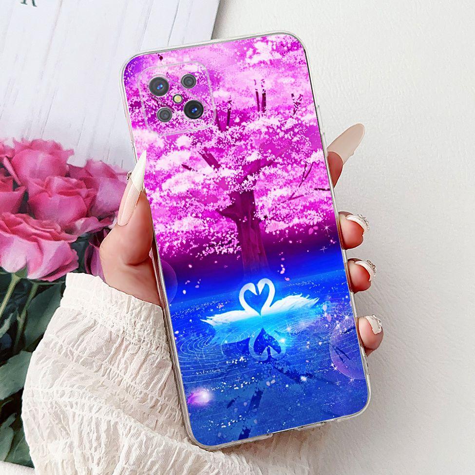 Прозрачный чехол-крышка для Oppo Reno 4Z 5G CPH2065 Милый Кот Модные Цветы Расписанный Мягкий Задний Чехол Для Телефона Oppo Reno4 Z 5G