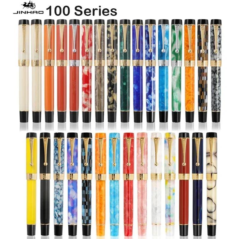 Jinhao 100 Centennial Перьевая ручка из смолы EF/F M / Изогнутое перо Золотой зажим Деловые Офисные Школьные принадлежности Канцелярские товары PK 9019