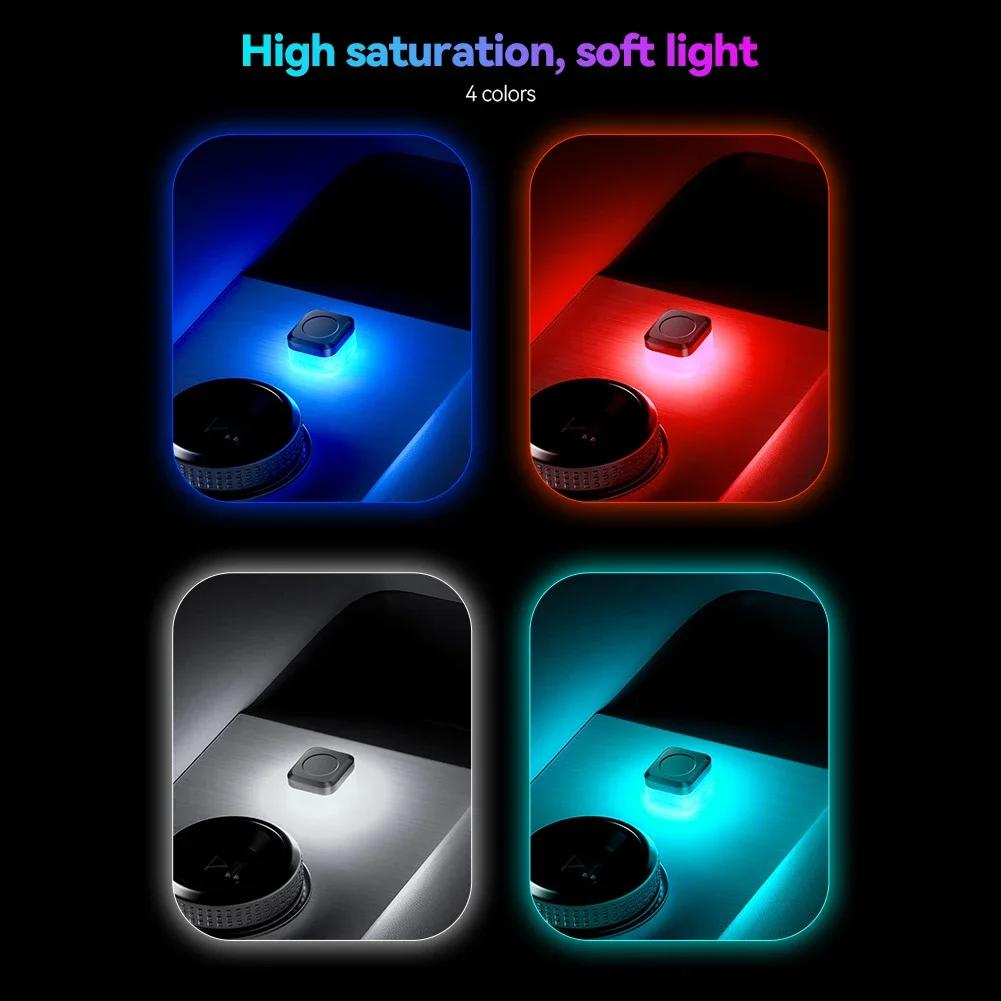Новый USB Ambient Light Mini Car Atmosphere Lamps Plug Play Universal Color Auto Interior Light LED Decorative Ambience Lamp