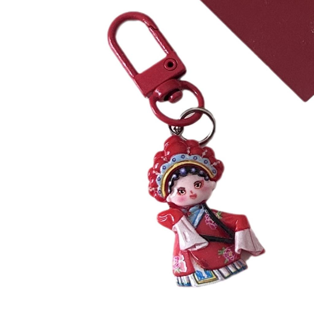 Брелок с персонажем китайской оперы Гочао: Трендовый мультяшный кулон-аксессуар для пар и лучших друзей