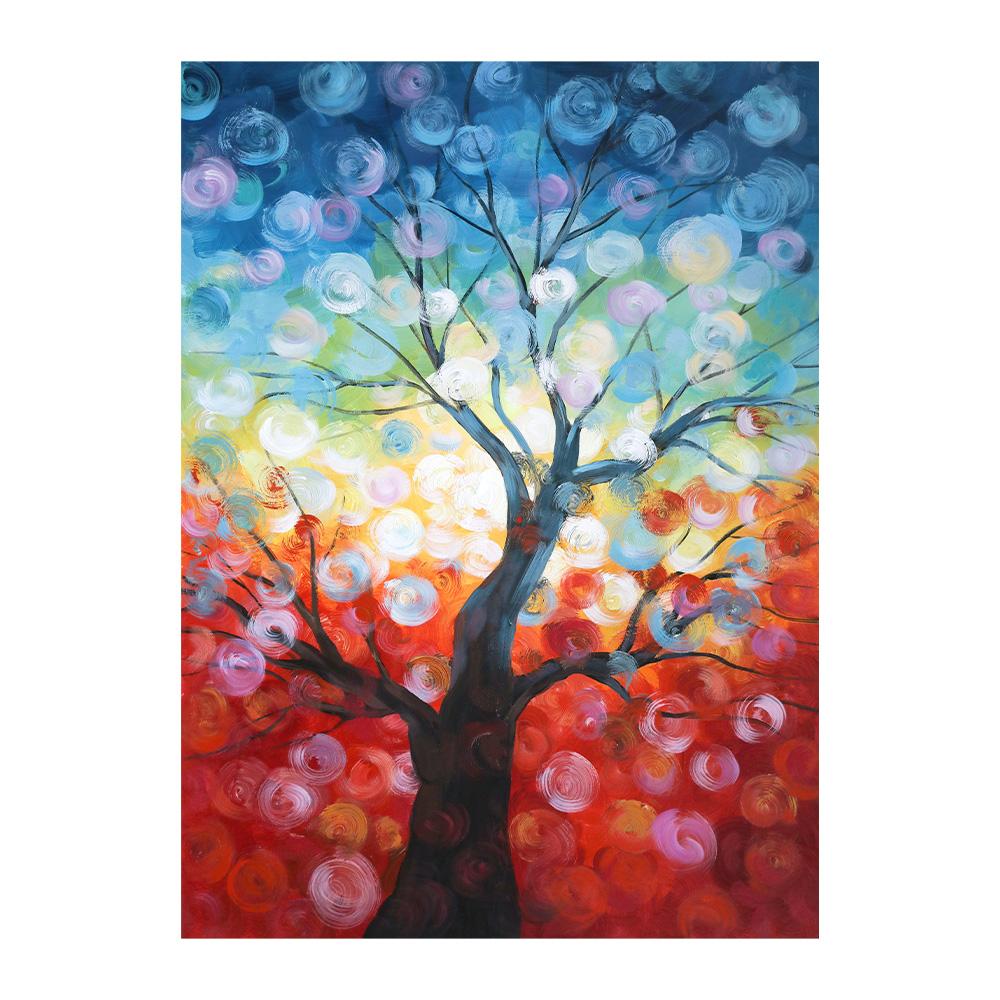 Colorful Abstract Flower Tree Landscape Poster and Prints, Canvas Painting, Wall Art for Living Room, Home Decor