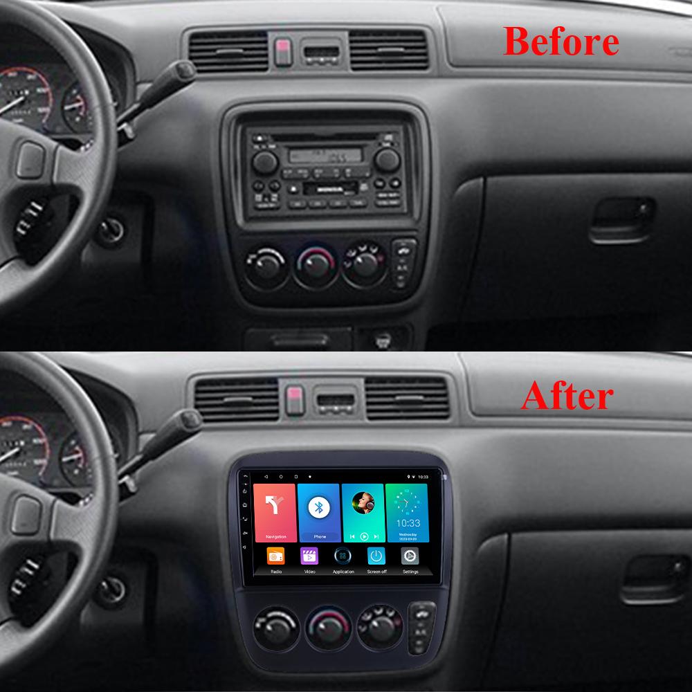 Автомобильная магнитола на базе Android, стерео для Honda CRV 1995-2001, 2 Din, мультимедийная навигация Carplay, авторадио, GPS, WIFI, головное устройство, 4 + 64 ГБ