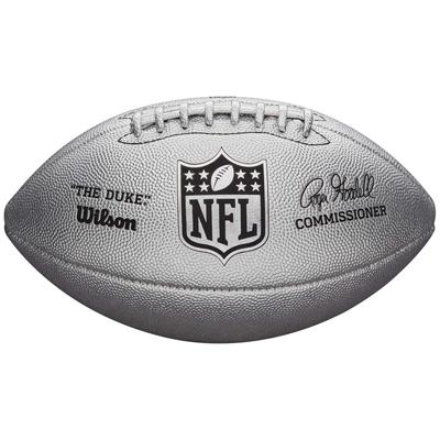 Wilson Мяч NFL Duke Metallic Edition, серебристый мяч для американского футбола унисекс