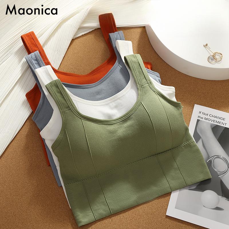 Женские топы с широкими плечами, женские бесшовные спортивные бюстгальтеры, плавки для йоги, беспроводное нижнее белье