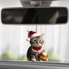 Кошачий Адвент-календарь 24 дня Рождественский Кошачий Календарь Обратного Отсчета с 24 шт. 2D Акриловыми Кошачьими Подвесками для Любителей Кошек