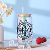 Кофейные печатные 3D УФ-наклейки для переноса DTF Водонепроницаемые наклейки на чашки Новые обертывания для чашек 16 унций