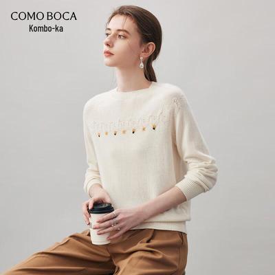 Женский вышитый кашемировый свитер Komeng Boca