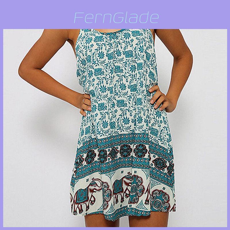 Elegant Women Summer Sleeveless Spaghetti Strap Evening Cocktail Beach Mini Dress