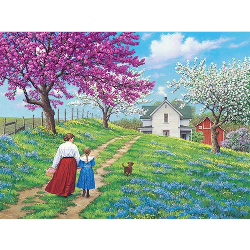 Полный Алмазная вышивка Дом Ремесло Комплект 5D DIY Алмазная картина Пейзаж Вышивка крестом Ферма Украшение дома