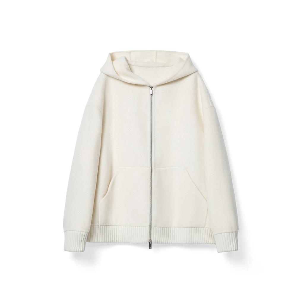 Осенне-зимнее пальто с капюшоном, пальто из шерсти альпаки, шерстяное пальто из мелкой шерсти, женское двустороннее шерстяное пальто