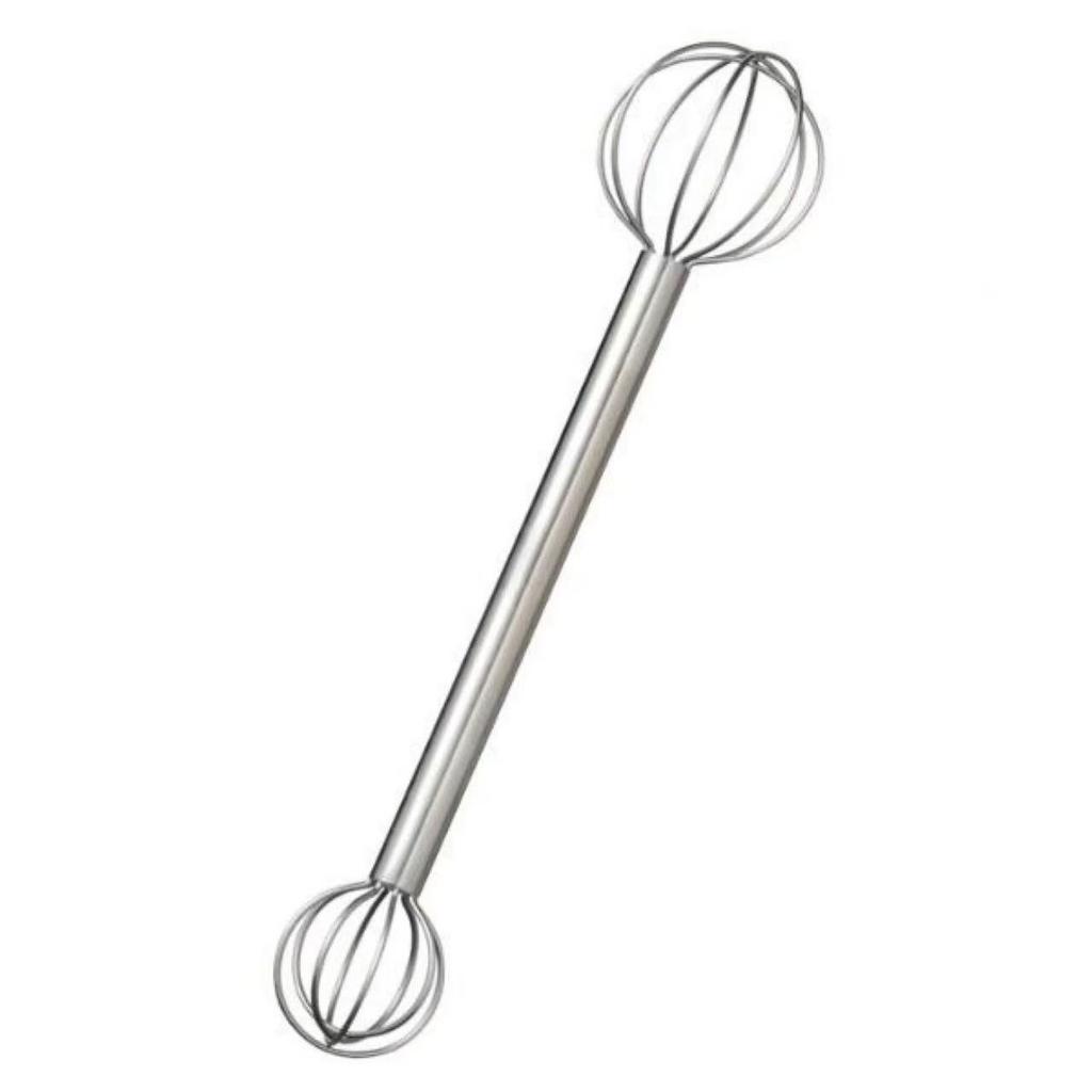 Stainless Steel Miso Mixing Spoon Double Head Measuring Mixer Egg Liquid Sauce Whisk