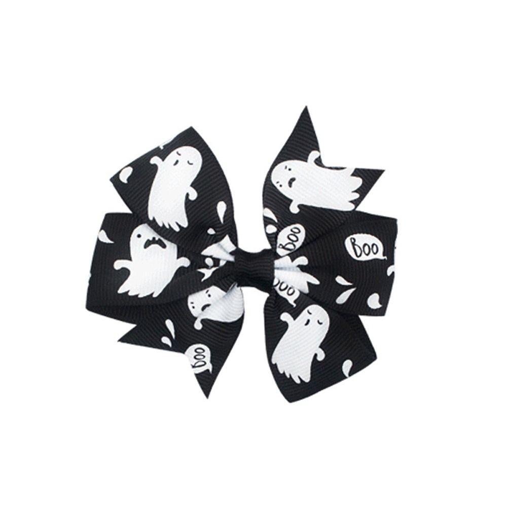 Заколка для волос в виде тыквы и летучей мыши-скелета, заколка-уточка, смешной бант на Хэллоуин, заколка для волос, косплей