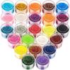Экле Fine Glitter для смолы, Набор из 12 цветов, LEOBRO Extra Fine Glitter Powder для смолы, Блестки для ногтей, Разноцветные блестки для рукоделия для эпоксидной смолы, B