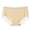 Panties Women's Mid Waist No Trace Large Size Antibacterial Crotch Sweet Lace Underwear