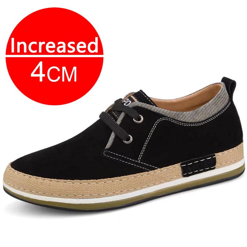 High Quality Men Elevator Shoes Height Increased 8cm Invisible Inner Heightening Shoes Men's Sports Suede Leather Sneakers Shoes