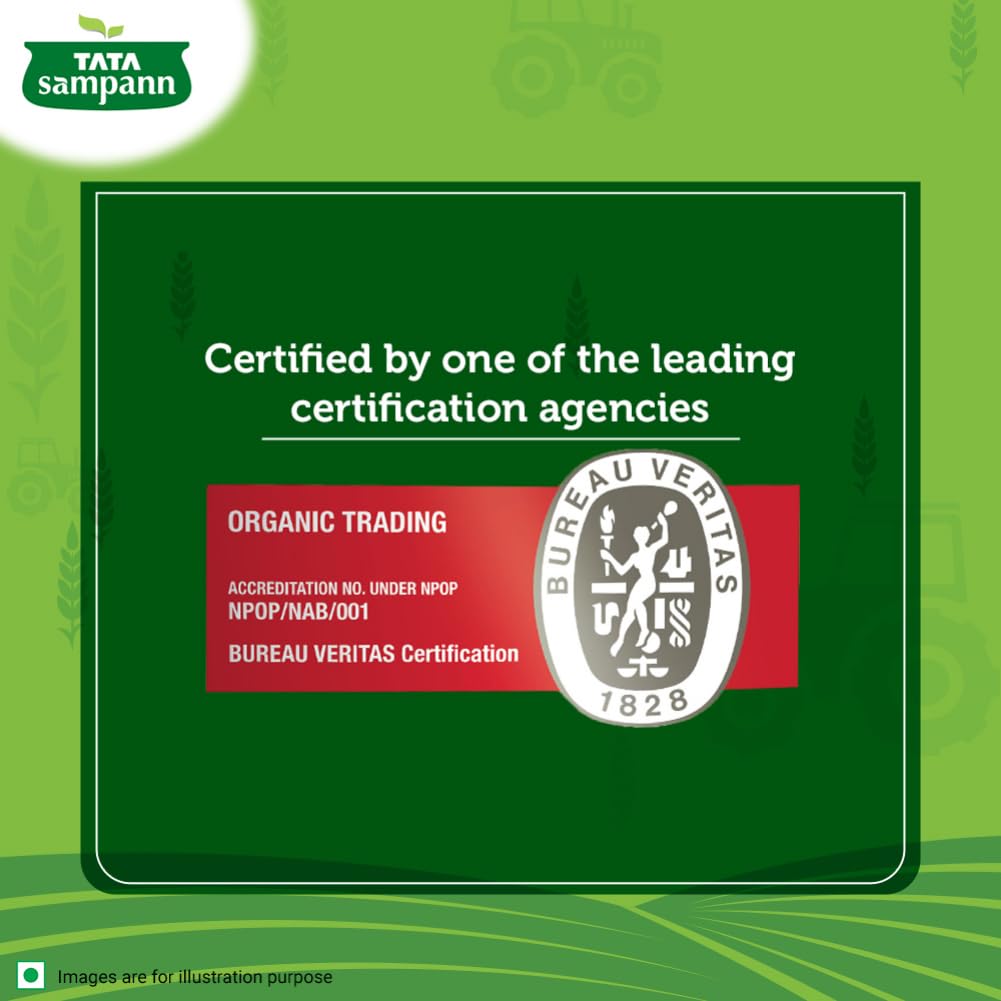 Tata Sampann Organic Unpolished Moong Dal 500g, High Protein Dietary Fiber Lentils For Healthy Recipes