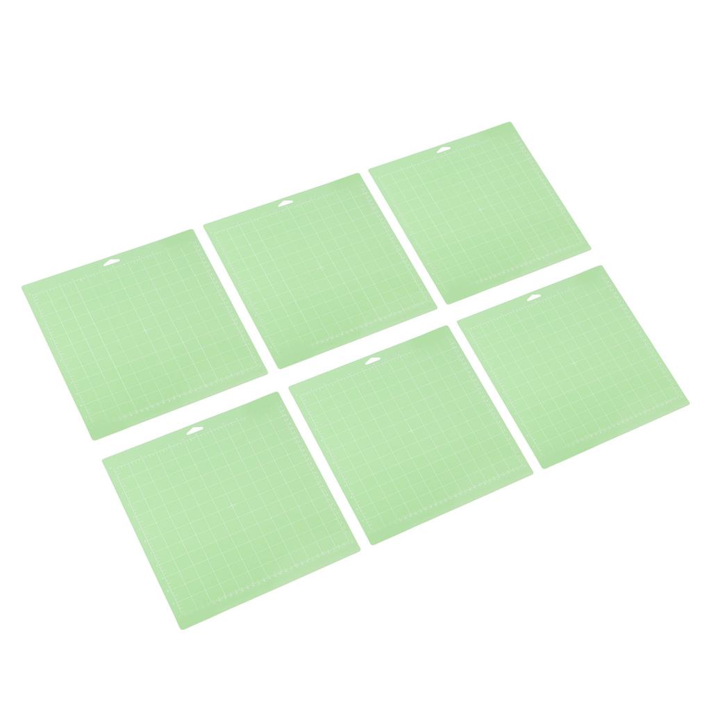 6PCS Cutting Mat 12x12 Inch Green Gridded Craft Sewing Cutting Board for DIY Handicraft