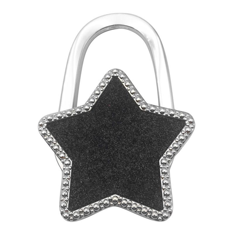 1Pcs Creative Bag Hook Shiny Folding Zinc Alloy Star Table Edge Handbag Hanger