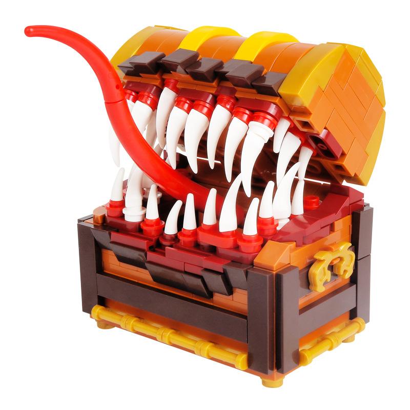 Dungeons & Dragons Monster Treasure Chest Building Set, Educational Toy Model, Collectible Fantasy Gift for Kids and Adults