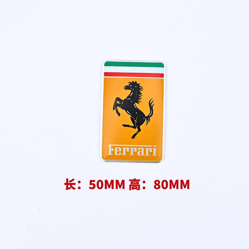 3D Aluminum Auto Badge Sticker Body Trunk Window Decoration Decal For Ferrari Farah Donkey Emblem Car Modification Accessories TG7