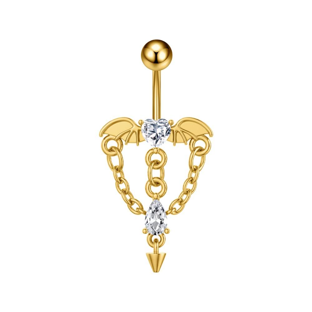 Elegant Crystal Ball Belly Button Rings Copper Shiny Body Jewelry New Gem Navel Piercing  Men