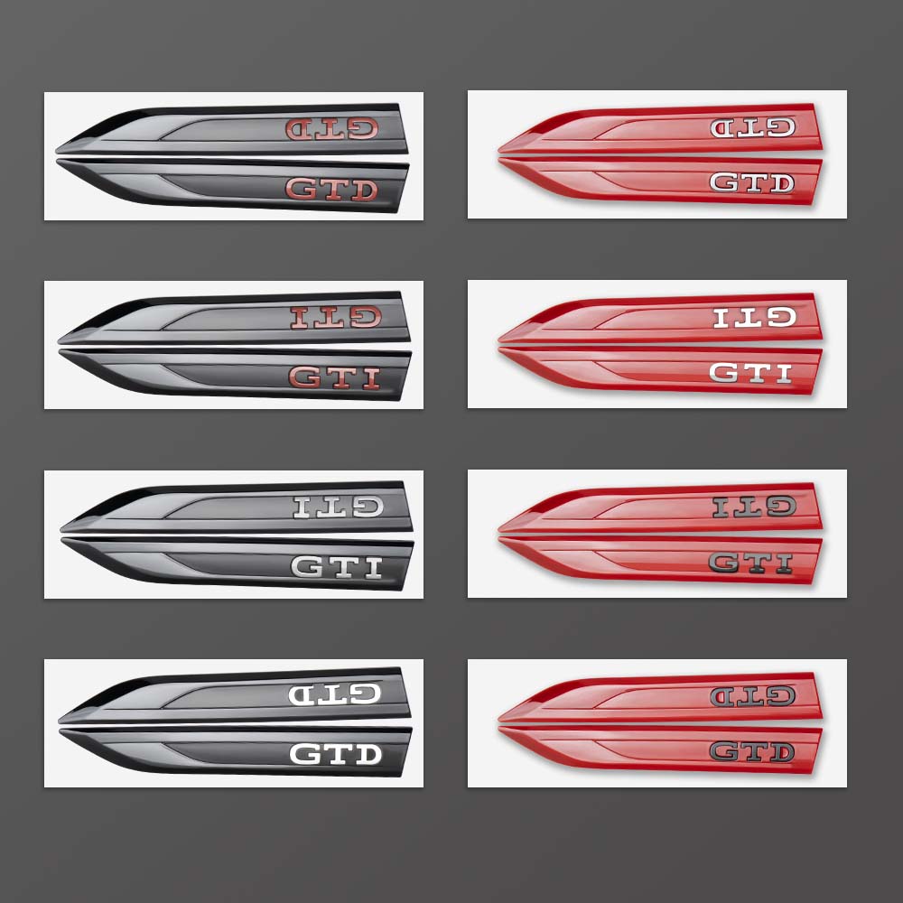 2 ШТ. НОВЫЕ Эмблемы-наклейки на крыло автомобиля из АБС-пластика для Polo GOLF Sagitar Jetta Bora Lavida Tiguan Passat Santana