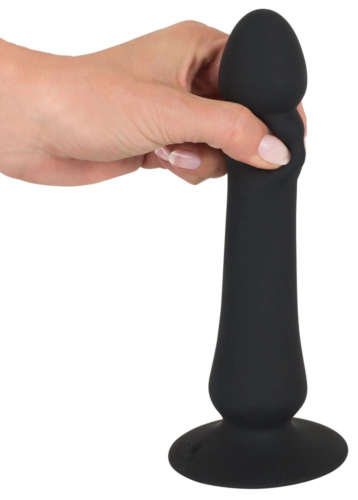 Black Velvets - Anal Vibrator with Suction Cup and Remote Control 20 cm Black