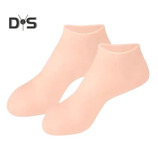 1 пара силиконовых увлажняющих носков, многоразовые мягкие носки для гладкой кожи, спа-педикюра для ног, от сухих трещин