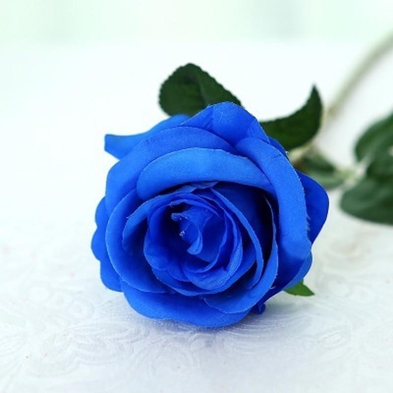 Home Decor Artificial Fake Roses Flannel Flower Bridal Bouquet Wedding Party