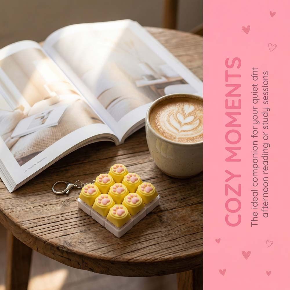Mechanical Keycaps Cat Paw Keychain 9 Keyboard Stress Relief Pendant  Pass Time