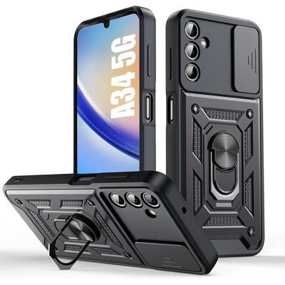 Защитный чехол - Samsung - Galaxy A34 5G - Жесткий - Ударопрочный - Сдвижная крышка для камеры