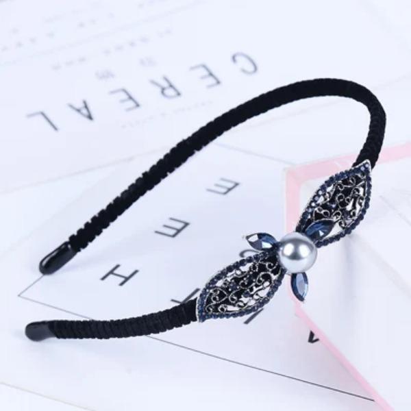 EASYA Новые Простые Ручной Работы Повязки на Голову с Бантиком-Бабочкой для Женщин и Девочек Модные Аксессуары для Волос с Кристаллами и Стразами в Виде Цветка Ювелирные Изделия